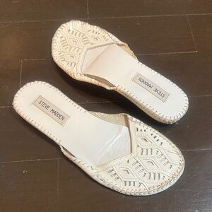 Steve Madden Cream Espadrille Slip-Ons